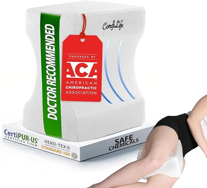 Orthopedic Knee and Leg Pillow for Side Sleepers Sleeping by comfilife seat cushion