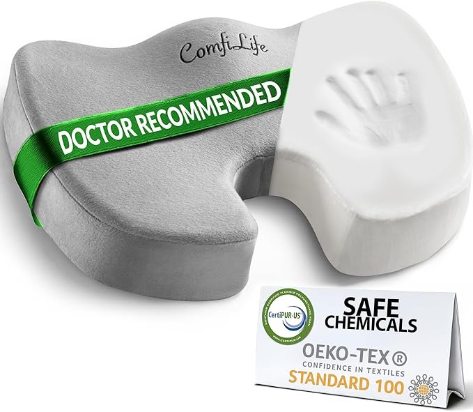 Comfort Seat Cushion - Non-Slip Orthopedic by comfilife seat cushion